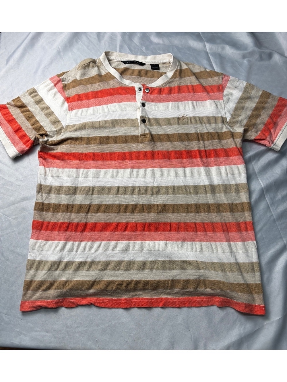 Sean John Men's XXL Striped Henley Shirt